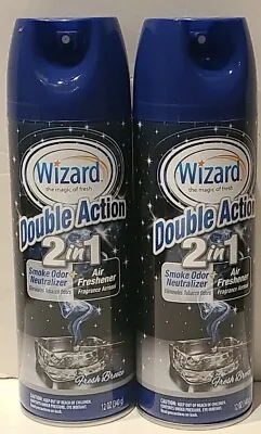 2 Pack- Wizard Smoke Odor Eliminator Air Freshener. Cigarette Vape Fresh Breeze • $13.98