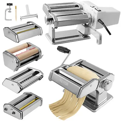 VEVOR Manual Stainless Steel Fresh Pasta Maker Machine Noodle Rollers And Cutter • $33.99
