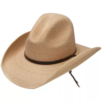 STETSON Men's Bryce Mexican Palm Straw Natural Outdoor Cowboy Hat - All Sizes • $64.99