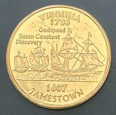 Virginia Jamestown Williamsburg VA Token Medal Godspeed Susan Constant Discovery • $7.55