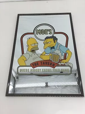 The Simpsons Moe’s Tavern Where Nobody Knows Your Name Bar Mirror 2004 FOX • $80