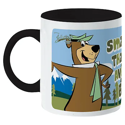 Yogi Bear Mug Smarter Than Average Bear Cartoon Retro Kitchen Novelty Gift Idea • £6.95