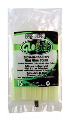 Surebonder GloStik Green Dual Temperature Glow-in-the-Dark Glue Sticks 4 L X 0.2 • $8.74