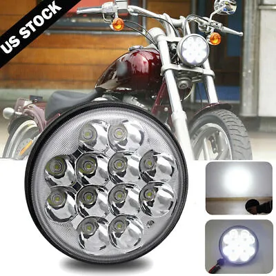 Brightest Chrome 5-3/4  5.75  Inch LED Headlight Hi/Lo DRL For Motorcycle Motor • $28.35