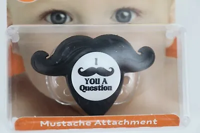 ULUBULU Expression Pacifier & Mustache Accessory 0-6 Months NEW In Package USA • $8.85