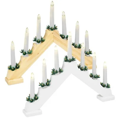 £13.49 • Buy Traditional Christmas 7 LED Candle Lights Bridge Stand Gift Holder Home Decor