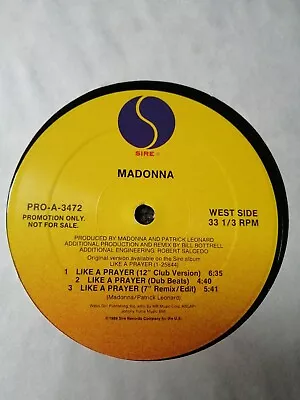 Madonna - Like A Prayer Usa 12  Promo (pro-a-3472) 6 Trk. Vg+ • $37.88