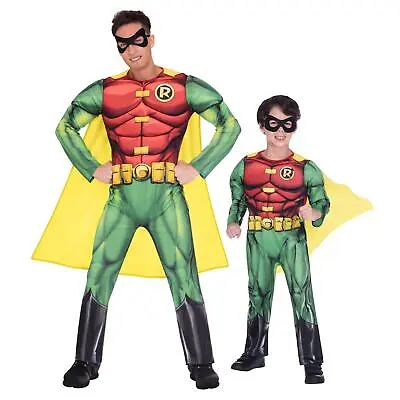 £19.74 • Buy Deluxe Batman Robin Fancy Dress Superhero Costume Titans Kids Boys Mens Book Day