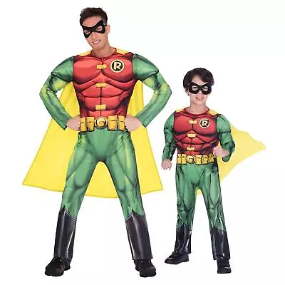 Deluxe Batman Robin Fancy Dress Superhero Costume Titans Kids Boys Mens Book Day • £19.17