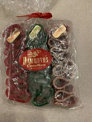 $15.99 • Buy Vintage Taper Christmas Holiday CANDY CANE Stripped Ribbon Candy NOS