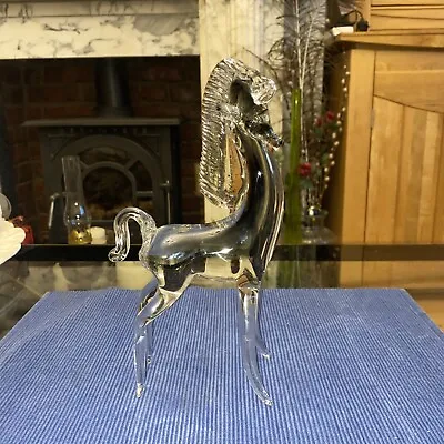 £64 • Buy A Beautiful Vintage Archimede Seguso Murano Glass Horse. It Measures 22 Cm