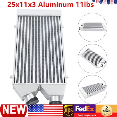 Universal Turbo Front Mount Intercooler 2.5  Inlet&Outlet Same One Side Aluminum • $150