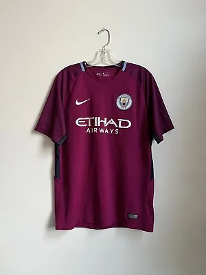 Nike Manchester City Etihad Airways Jersey Away 2017-18 Shirt Kit Large • $85