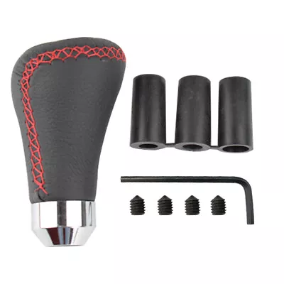 Manual 5-Speed Car Universal Shifter Leather Red Stitche Gear Stick Shift Knob ☺ • $12.25