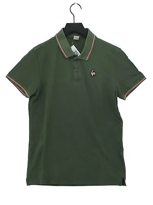 Le Coq Sportif Men's Polo M Green 100% Cotton Basic • £12.10