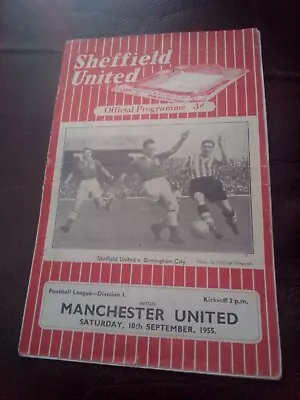 1955/56 Manchester United Vs Sheffield United FC • £12