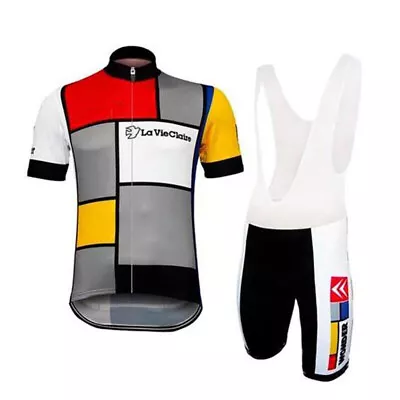 Mens Team LA VIE CLAIRE Cycling Jersey Bib Shorts Sets Cycling Strap Shorts Tops • $31.81