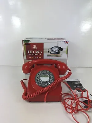 Gpo 746 Replica Telephone Red Push Button Phone Excellent • £15