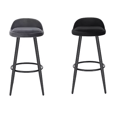 £45.99 • Buy 1/2/4/6x Bar Stool Velvet Padded Seat Chair Breakfast High Counter Barstool Pub