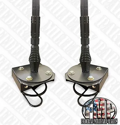 New Twin Military Antenna Base And Mounting Bracket Kit Not OEM Fits HUMVEE • £300.43