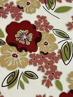Magnolia Home Fabric 3 Yds Decor Bold Floral Duck Canvas Upholstery 55  Wide • $24.60
