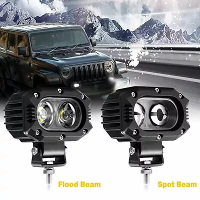 800W 4Inch LED Work Light Pod Spot Combo Offroad 4x4 Driving Light Fog Lamp • $33.29