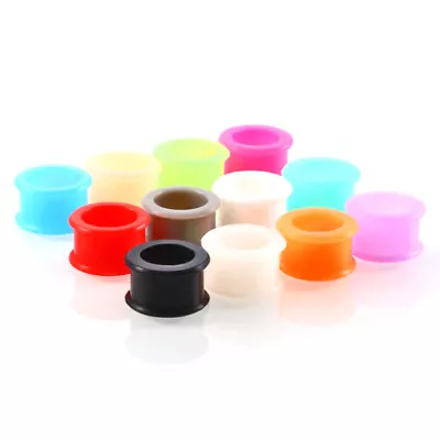 Thick Silicone Ear Plug Flexible Flesh Tunnel Different Colours 3-25mm • £2.49