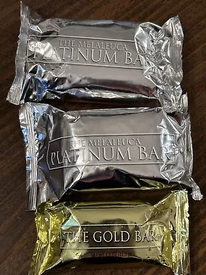 Melaleuca The Gold Bar 1.5 Oz And 2 Platinum Bar Natural Soap Bars 4.5 Oz Sealed • $23.99