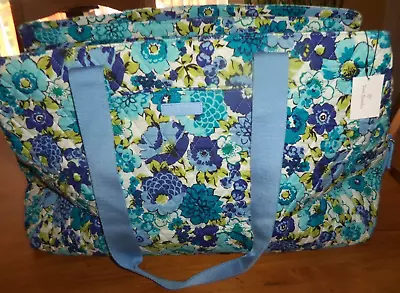 Vera Bradley Triple Compartment Travel Bag In Blueberry Blooms NWT • $49
