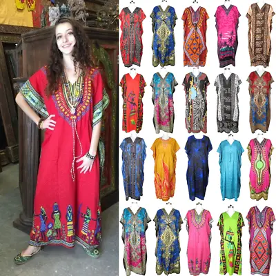 Women Kaftan Casual Maxi Dress Kimono Sleeve Evening Gown Beachwear Sundress • $13.99