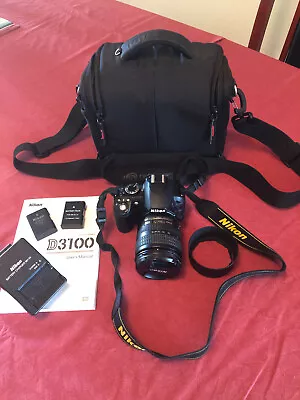 Nikon D3100 18 - 70 DX Zoom Lens KATA Bag Charger Manual 2 Batteries • $300