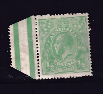 Kgv 1/2d Green Mint Unhinged Single Watermark With Selkvage (m69) • $4.95