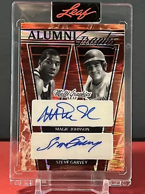 2022 Leaf Multigraphics Magic Johnson/ Steve Garvey Dual Autograph Numbered /4 • $159