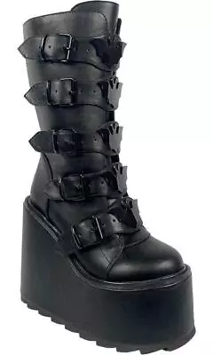 YRU SHOES Dune Bat [Blackout] | PLATFORM BOOTS* Gothic • $338.95