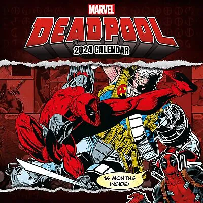 Marvel Deadpool Calendar 2024 - Month To A View Planner 30cm X 30cm Marvel Gift • £10.74