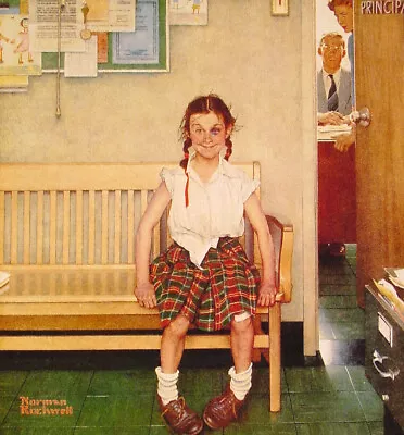 PROUD GIRL WITH BLACK EYE NORMAN ROCKWELL 8x10 Poster FINE ART Print  ARTIST • $3.97