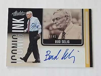 Allan Bud Selig 2022 Absolute Baseball Iconic Ink Autograph Auto SP 08/45 HOF 🔥 • $39.99