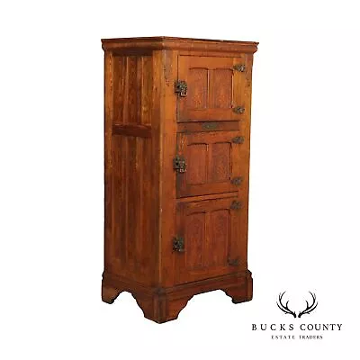 Siegel Cooper Co. Antique Monumental Oak Ice Box • $4795