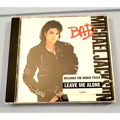 BAD Michael Jackson CD 1987 Epic Records Bonus Track With Lyrics Booklet • $9.95