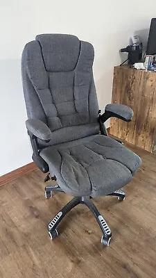 £80 • Buy Office Swivel Desk Computer Gaming Chair Recliner (grey, Gray, Luxury, Fabric)