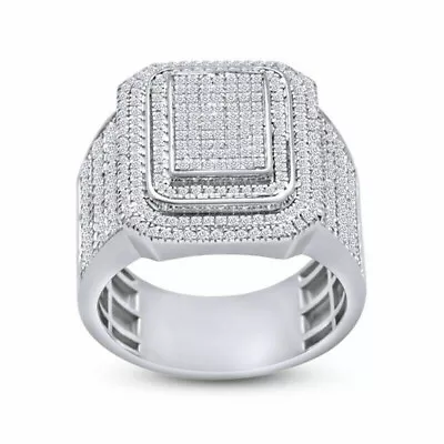 1ct Men's Micro Pave Diamond Wedding Band Stunningly Crafted In Sterling Silver • $749.79