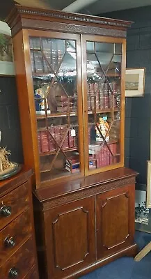 Splendid 19th Century Mahogany Astragal Glazed Bookcase • £695
