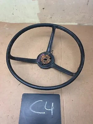 73 1974 1973 74 1975 76 Duster Valiant STEERING COLUMN WHEEL BLACK CRACKED OEM ! • $50