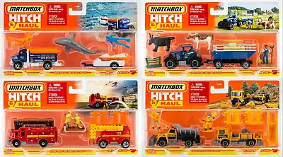 2024 Matchbox Hitch & Haul Mix 1 Set - 4 Packs | Ocean | Fire | Farm | Constr. • $22.99