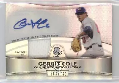 2010 Bowman Platinum Auto Relic Refractor /740 Gerrit Cole #PAR-GC Auto • $80.98