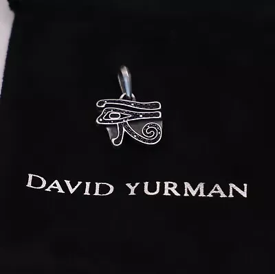 David Yurman Sterling Silver Cairo Eye Of Horus Amulet With Black Diamonds • $425