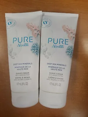 2 Pack: Pure Deep Sea Minerals Shave Cream With Shea Butter 6 Oz Ea  - E5C • $11.99