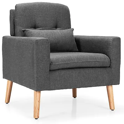 Modern Upholstered Accent Sofa Chair Button Tufted Armchair Leisure Lounge Chair • £109.95