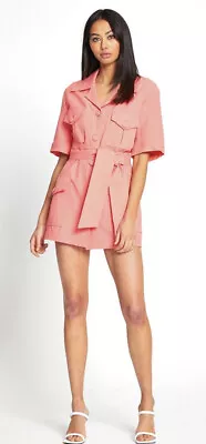 ALICE MCCALL HYDE PARK JACKET DRESS WITH WAIST TIE GUAVA  Size 12 BNWT RRP $360 • $249