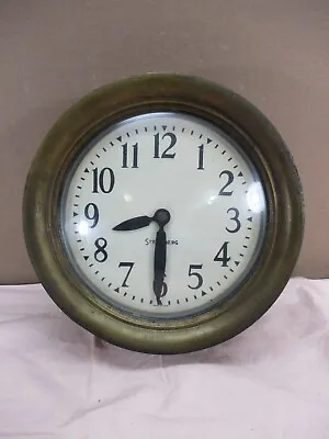 Vintage Stromberg Heavy Brass Port Hole Clock Marine Boat Maritime 10.5  • $101.99